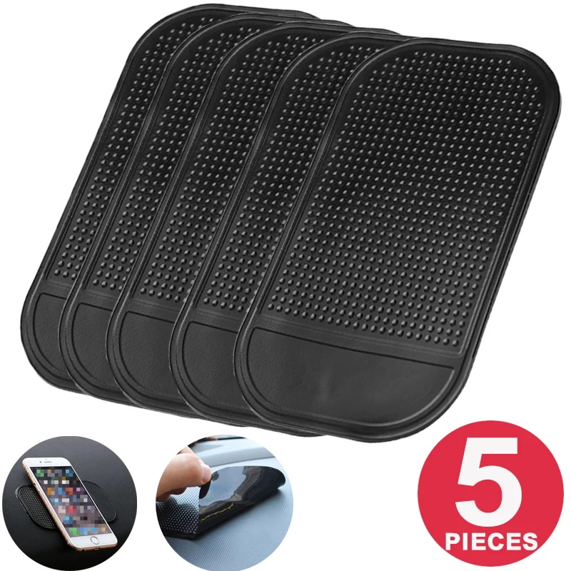 Car Dashboard Silicone Anti-Slip Pad Key Glasses Phone Storage Holder Mat Car Interior Storage Non-Slip Sticky Pad Phone Mount