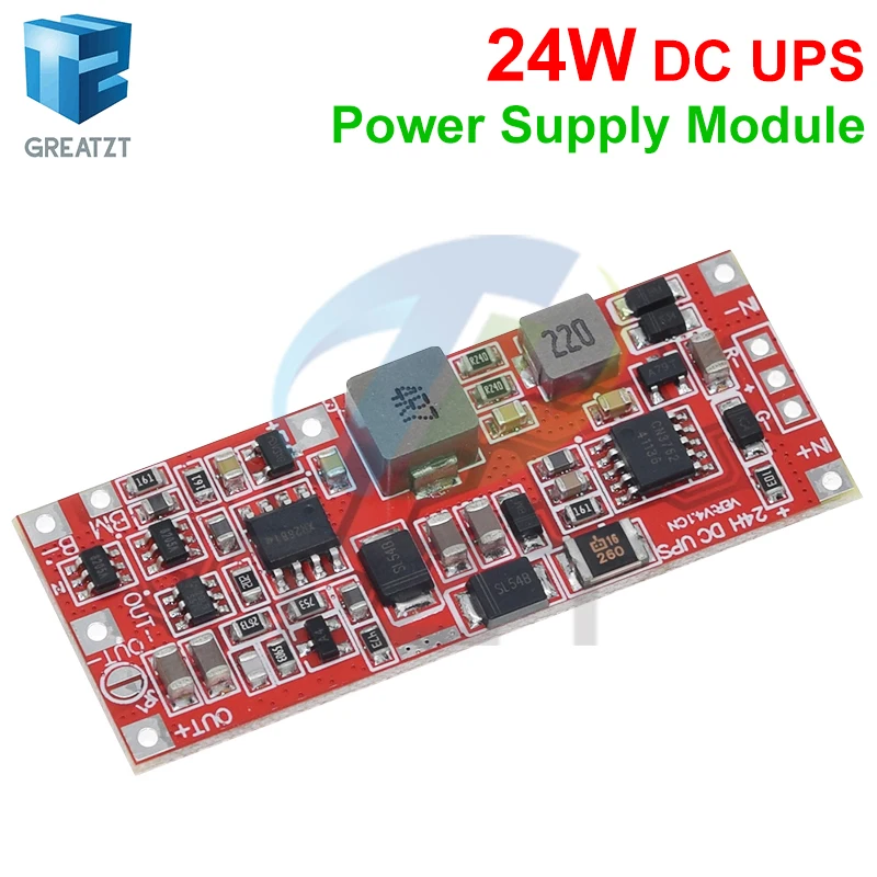 TZT DC 12V/15V 24W 1A UPS Power Supply Module Uninterruptible Power Control Board 2S V4.0CN Charging Step Up Protection Module