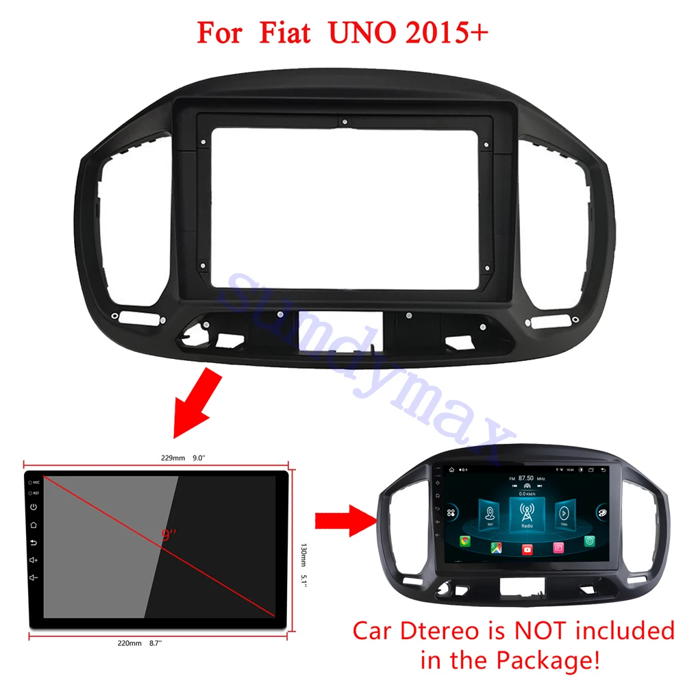 

2Din android Car Radio Installation DVD GPS Mp5 Plastic Fascias Panel Frame for FIAT UNO 2020 car radio frame Dash Mount Kit