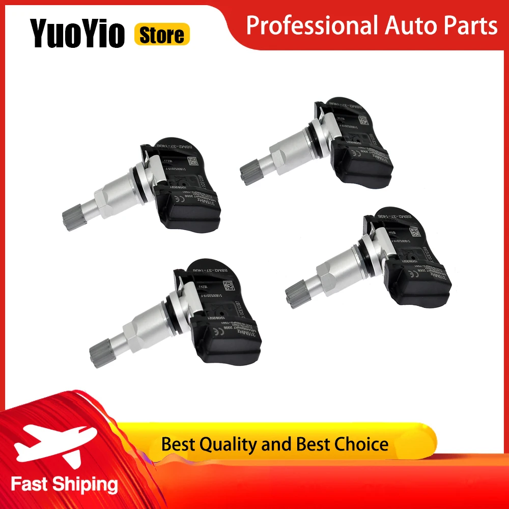 YuoYio 4pcs New TPMS Tire Pressure Sensor BBM237140B BHA437140 For Mazda 2 3 5 6 MX-5 Miata CX-7 CX-9 RX-8