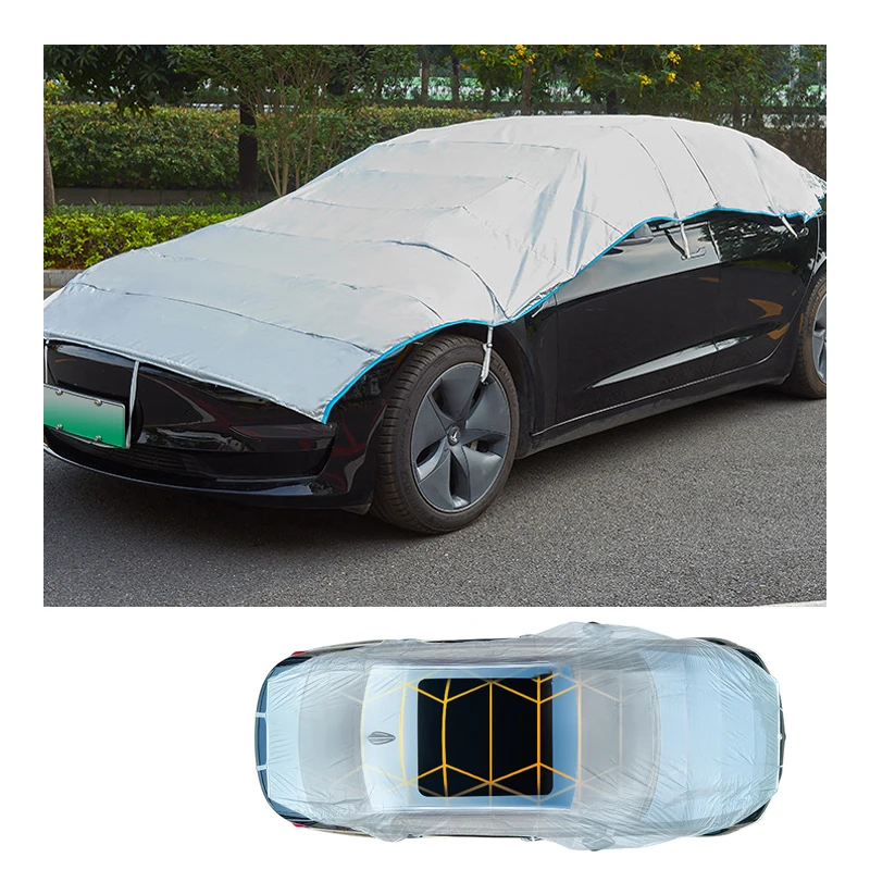 2022 All Weather Protection Outdoor Sunshade Snowproof Dustproof Retractable Auto Cover Car Cover For Tesla Model 3/y/x/s 2021