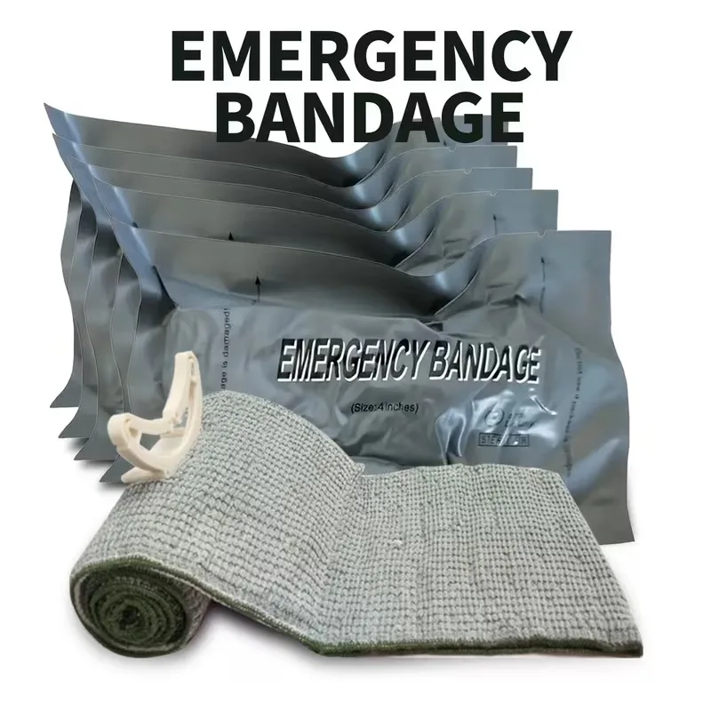 5Pcs 4/6inch Israel Bandage Outdoor First Aid Traumatic Hemostatic Bandage Emergency Training Swathe Camping Hiking