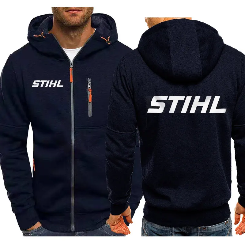 الرجال أداة كهربائية هوديس طويلة الأكمام البلوز سستة تصميم مقنعين البلوز للرجال الملابس الرياضية سترة عادية #3