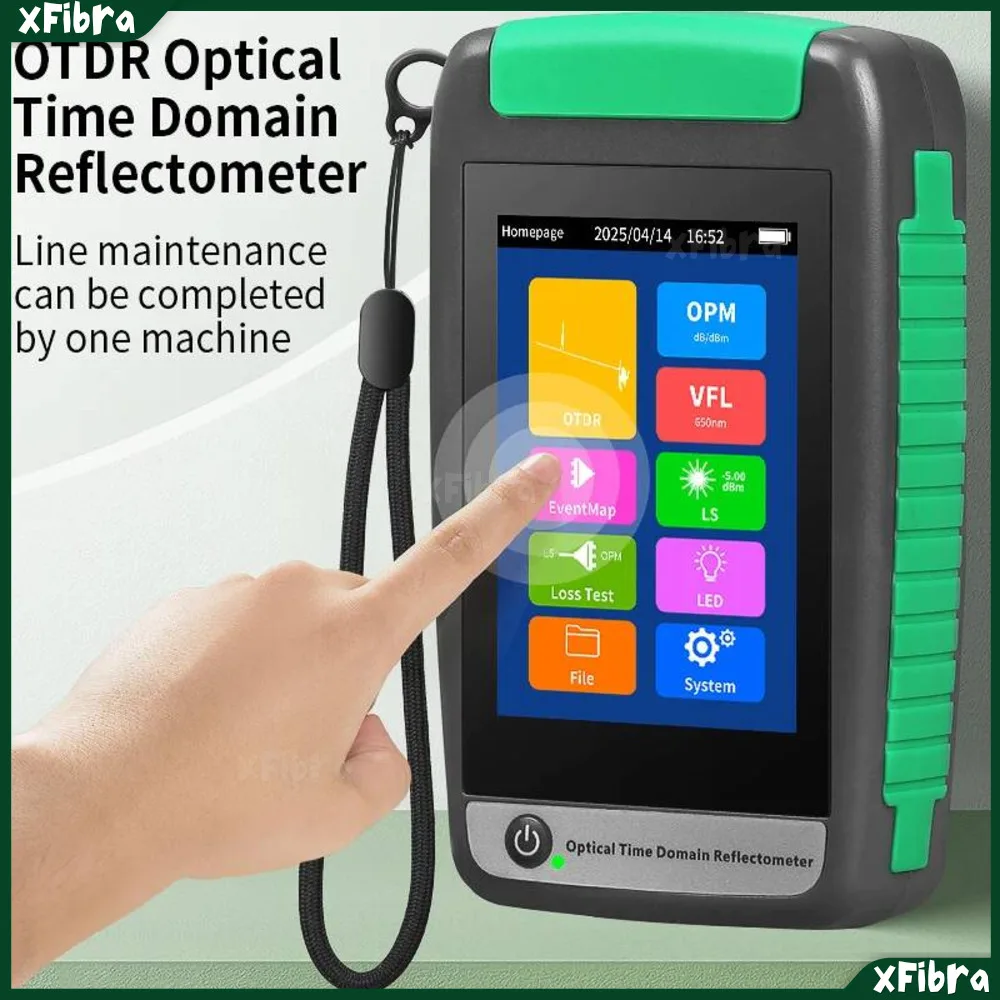 AUA-18/161U/A OTDR, 7-in-1 Optical Time Domain Reflectometer, Active Fiber Testing with OLS/OPM/VFL/LED/Event Map