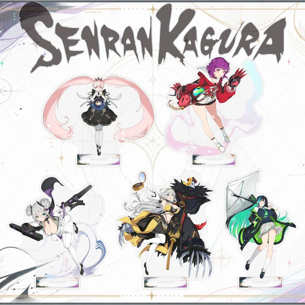 Senran Kagura Shinobi Nexus Anime Acrylic Standee Gekko Senko Benihime Figure Stand Model Board Collectible Desk Decor Keychain