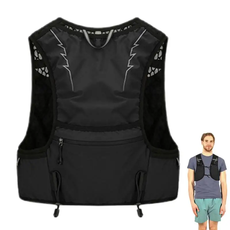 Running Hydration Vest Backpack Leakproof Hydration Bladder Daypack Lightweight Insulated Pack Vest For Men Women Running