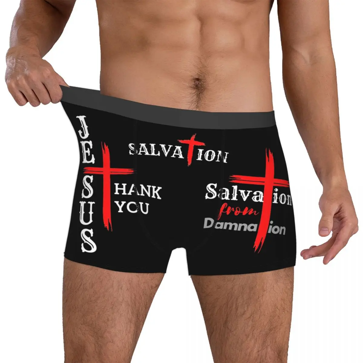 Men's Underpants Christian Catholic Salvation Breathable Panites Comfortable Boxers