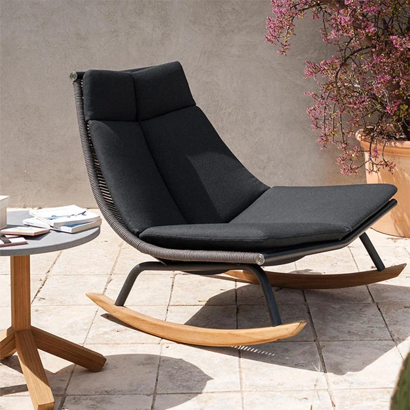 

Recliner Rocking Chair Home Balcony Lazy Sofa Backrest Chair Outdoor Courtyard Garden Leisure Rocking Chair Lunch Break