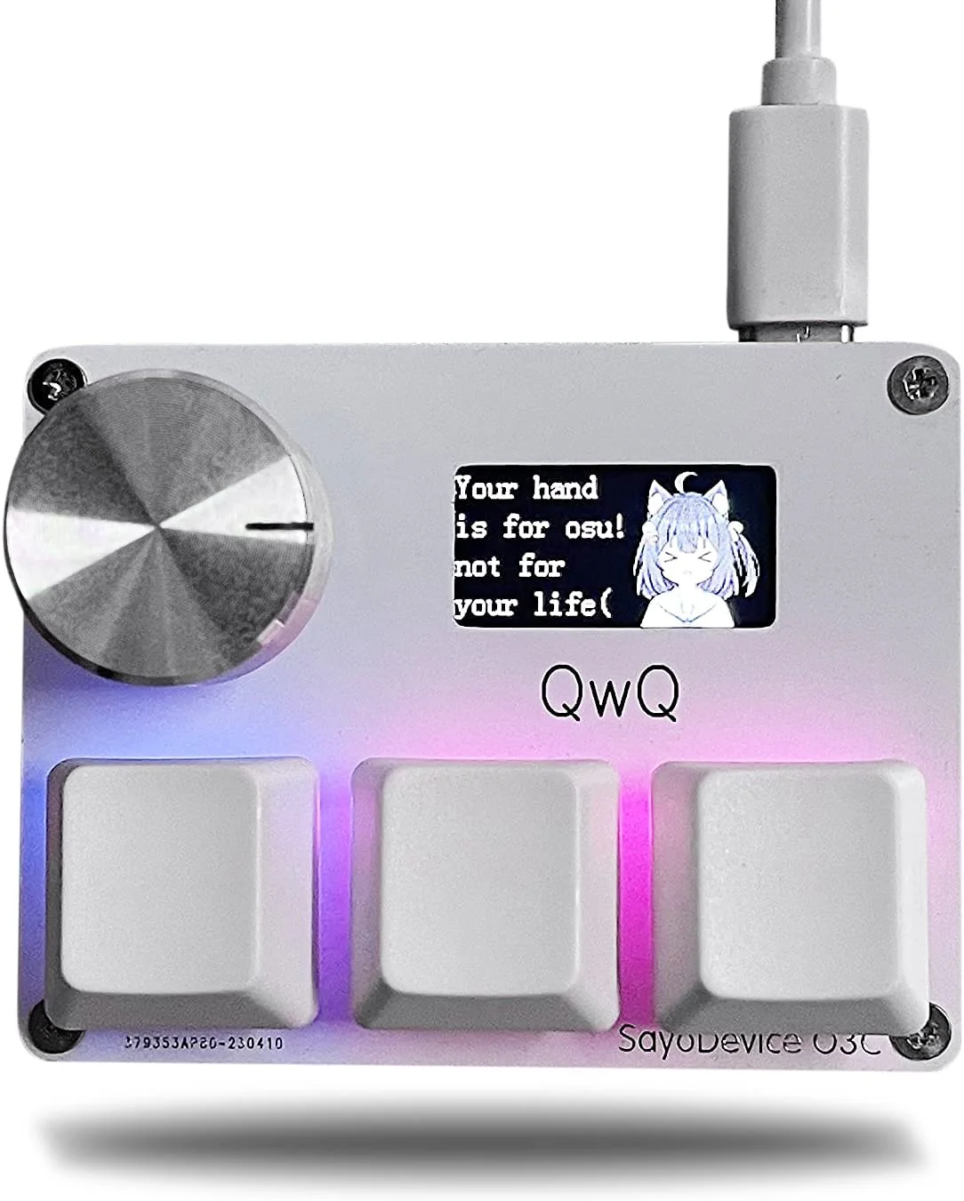 Roze Sayodevice Osu O3c Snelle Trigger Hall Schakelaars Met Magnetische Rode Schakelaars Toetsenbord Met Knop Scherm Kopieerpasta Shotcut