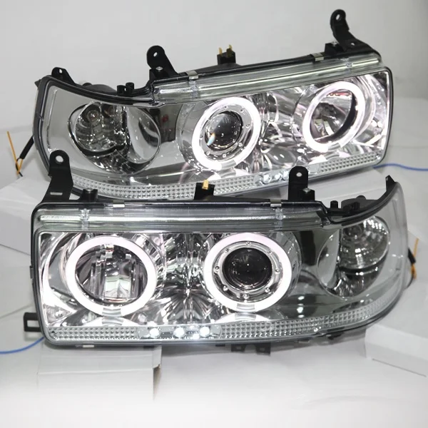 

Prado 4500 LC80 FJ80 LED Angel Eyes Headlight 1990-1997 Year Silver V1 for TOYOTA
