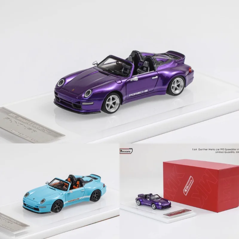 

MKM 1:64 GW Porsche 993 convertible resin simulation static car model collection decoration, a holiday gift for children.
