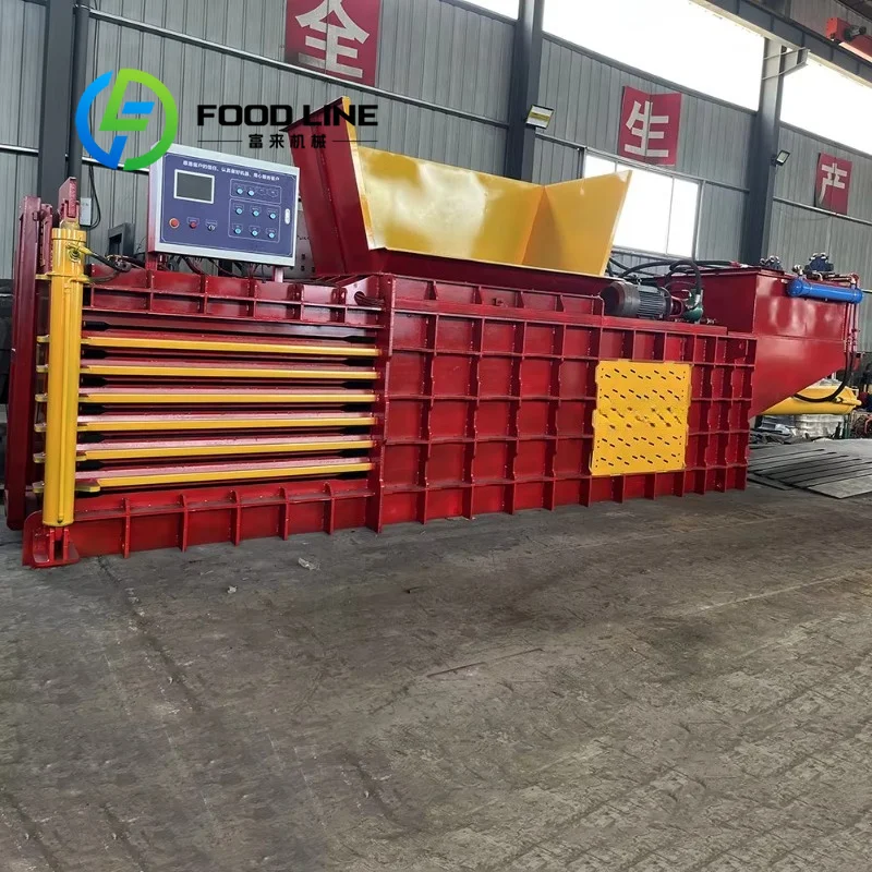 Horizontal Hydraulic Baler Hydraulic Baling Equipment For Waste Fiber Fabric Plastic Film Recycling And Volume Minimization