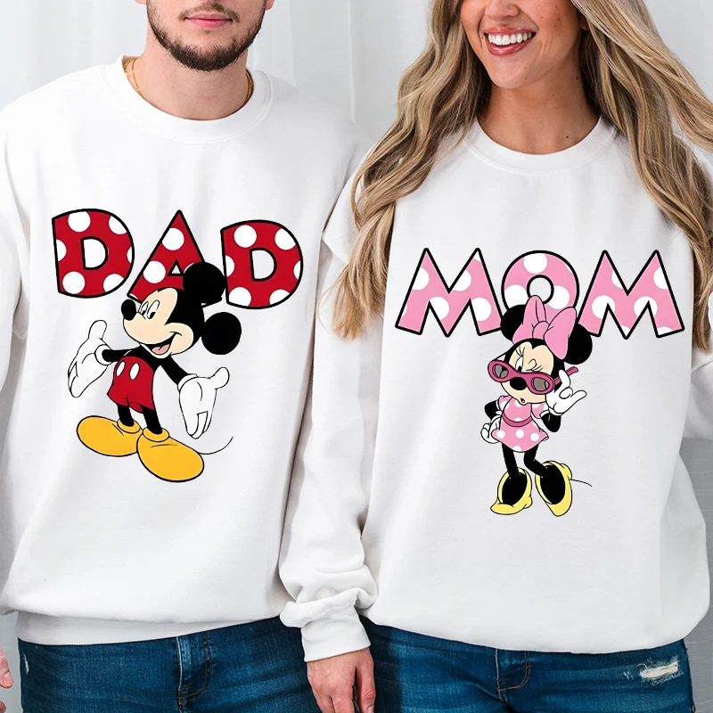 

Модный свитшот с Микки и Минни в стиле аниме, пуловер для женщин и мужчин, парный спортивный костюм с длинным рукавом, толстовки с Микки Маусом