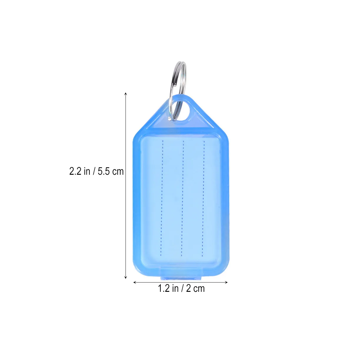20pcs Colorful Plastic Key Tags With Metal Ring Luggage Id Label Keychain For Keys Pet Tags Hotels Classification