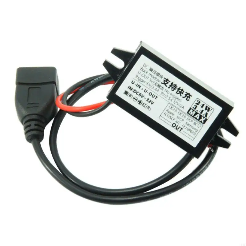 

652F for 6V~32V to 5V~12V USB Adapter Switching Power Supply for Cars Trucks Car Camera