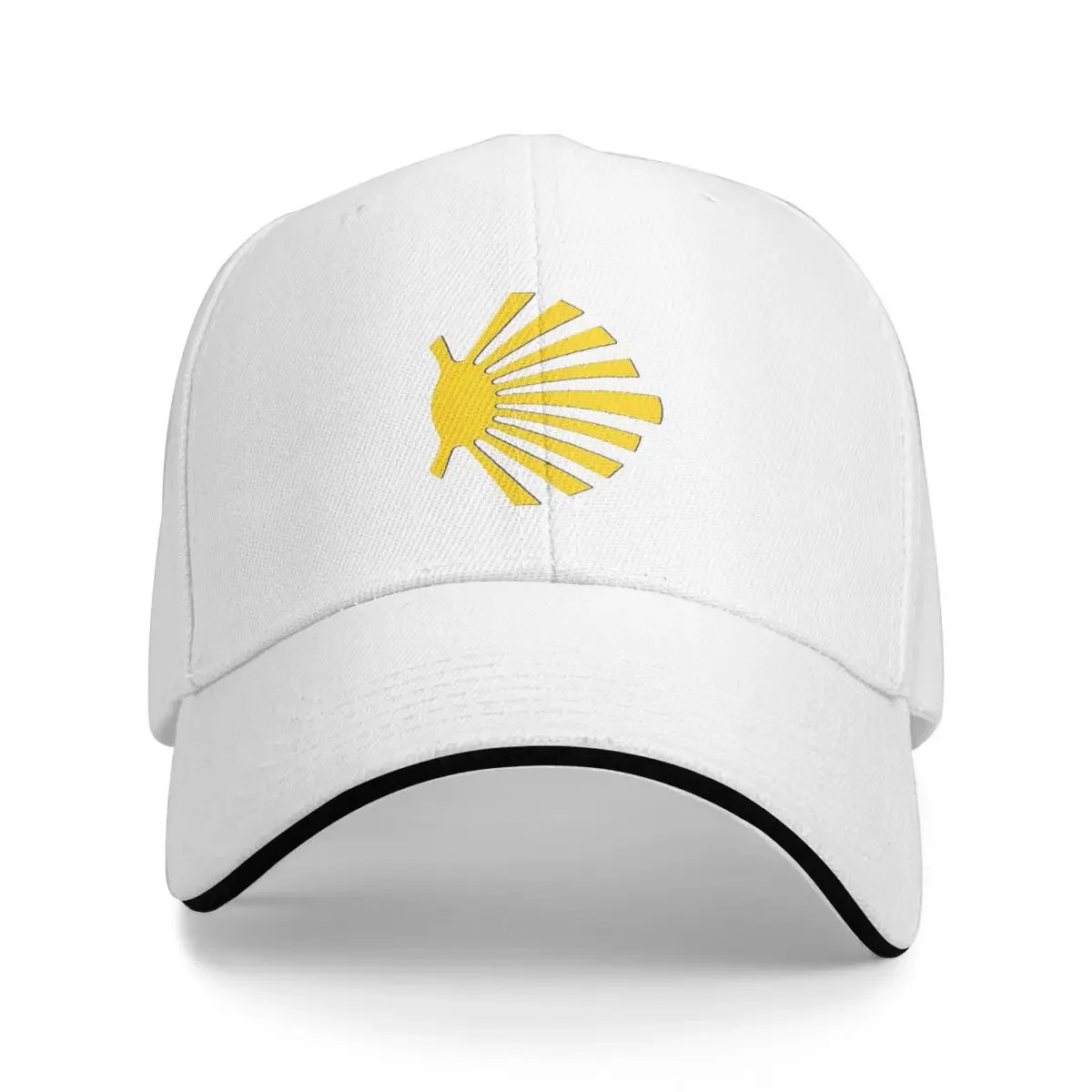 Gorra De béisbol con símbolo del Camino De Santiago, gorro grande De concha De festón amarillo, informal, ajustable, Hip Hop, Verano