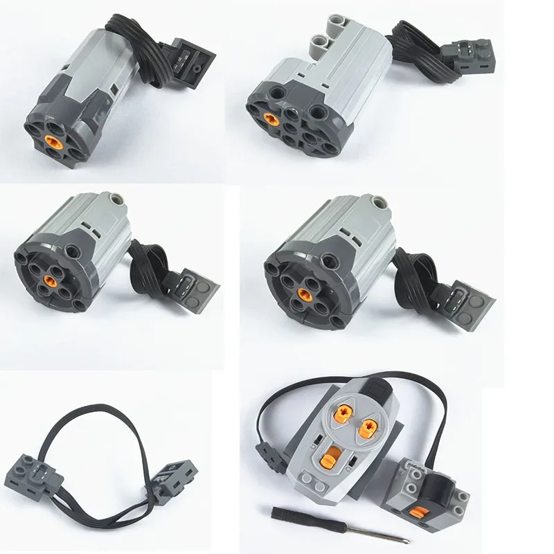 Technical MOC Power Functions Motor Parts M L XL Servo Motor Train Buggy Motor IR Remote with 8883 88803 8882 88804 8886