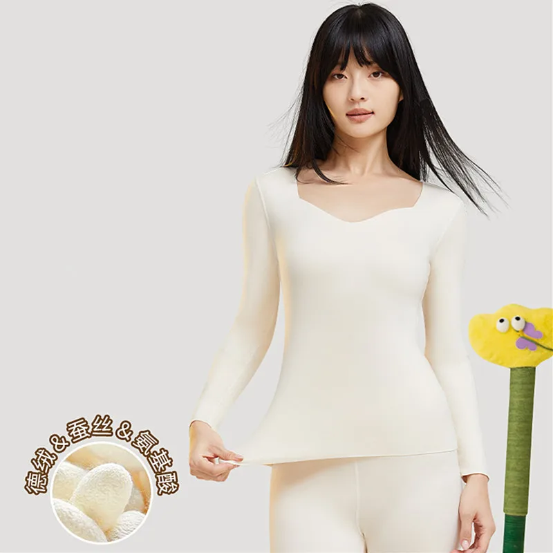 

Горячая новинка: теплый женский домашний костюм из вельвета для осени и зимы – комплект из лонгслива и брюк, повседневный базовый слой для женщин