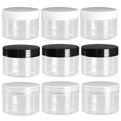 20Pcs 120ml Transparent PET Jar Empty Storage Jars For Candy Cookies Dried Fruit Food Cosmetic Containers Face Cream Sample Pot