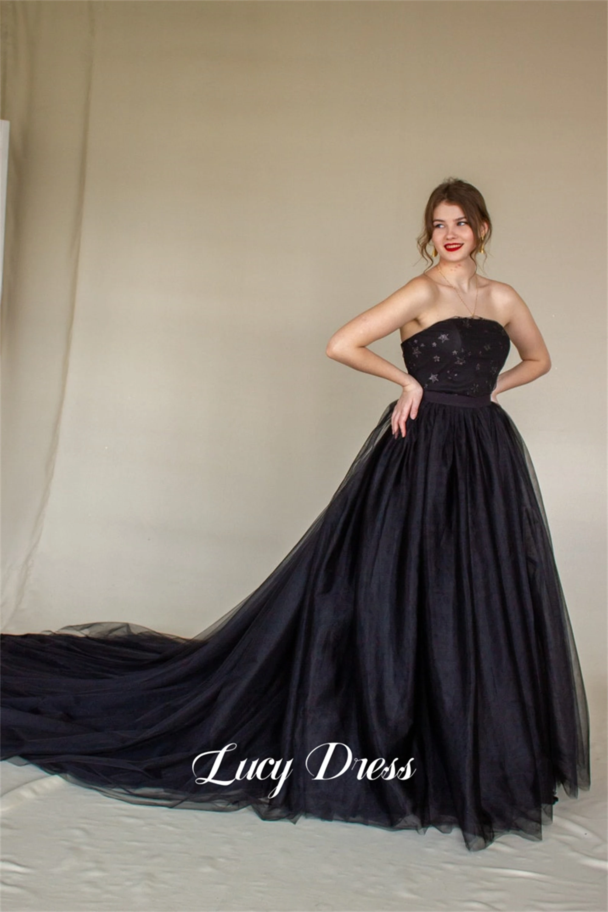 

Lucy Customized Long Dresses for Special Occasions Evening Dress Black Wedding Dress Robes De Cocktail Prom Dresses 2025 Party