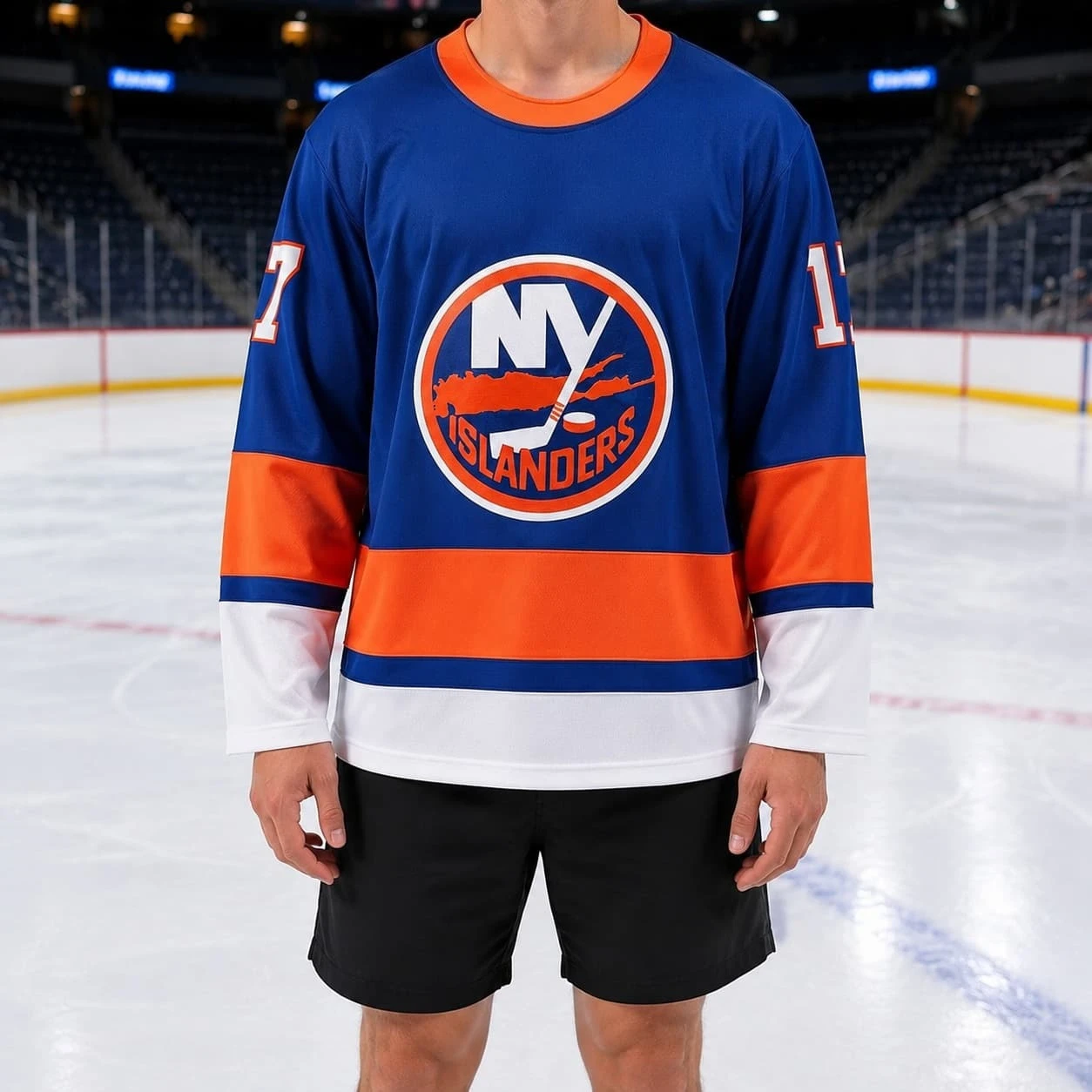 Kinder-T-Shirt, Damen-T-Shirt, Jungen-Top, Erwachsene, Kinder, Eltern-Kind, schnell trocknend, Herren-Langarm-T-Shirt, New York Ice Hockey Premium Sport – Detail 5