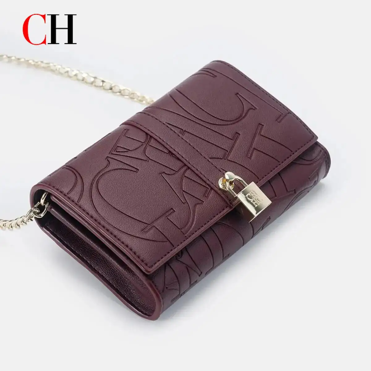 

CH Exquisite And High-Quality Large Letter Printing Fashionable And High-Quality Lock Design Women's Designer New Shoulder Bag