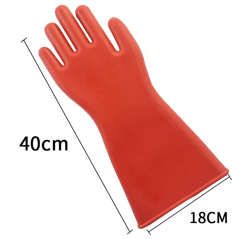 1 Pair Anti-electricity Protect Professional  High Voltage Electrical Insulating Gloves Rubber Electrician Safety Glove