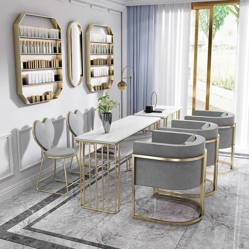 Italian Luxury Nail Table Minimalist Beauty Modern Professional Nail Table Glamour Elegant Mesa De  Furniture Manicure Table