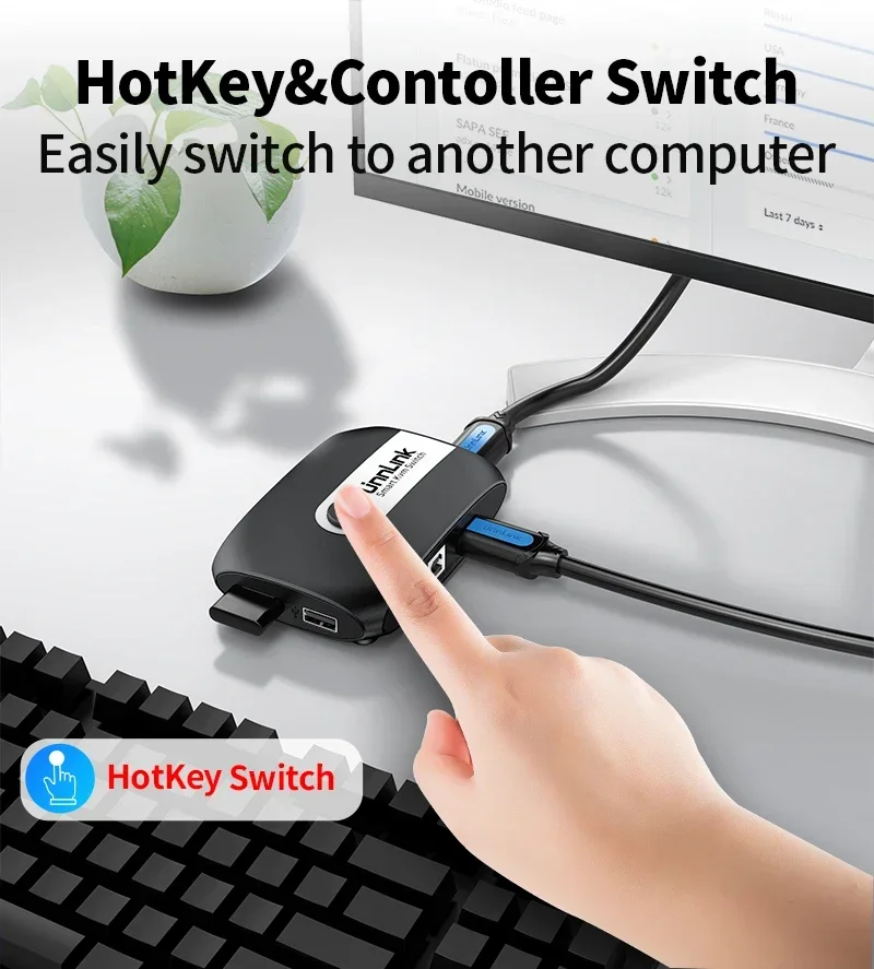 Imagem -04 - Unnlink-interruptor do Kvm do Usb do Hdmi 8k 60hz K144hz Interruptor Video para o Xbox Ps5 Monitor da Tevê Projetor Rato e Teclado