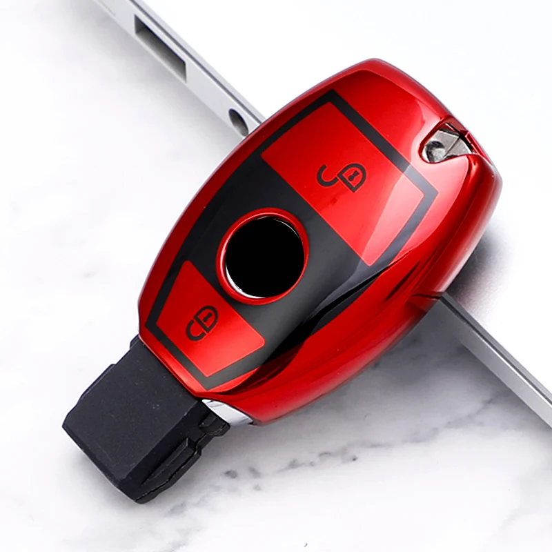 TPU Chìa Khóa Xe Ô Tô Bao Vỏ Fob Móc Khóa Dành Cho Xe Mercedes Benz C E S G Class GLA CLA GLK GLC CLS W204 W463 W176 W251 W205 AMG