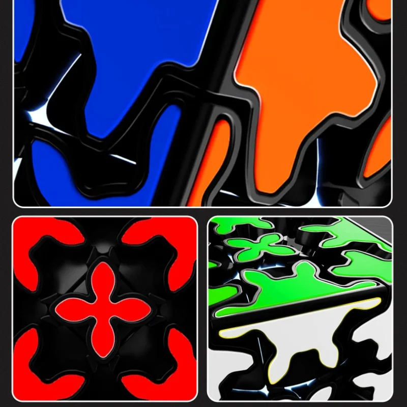 Kostka Qiyi Magic Cube 3x3 Transparent Gear Third-Order SMD Gładka Kostka Speed Cube Zabawka Edukacyjna dla Dzieci Prezent