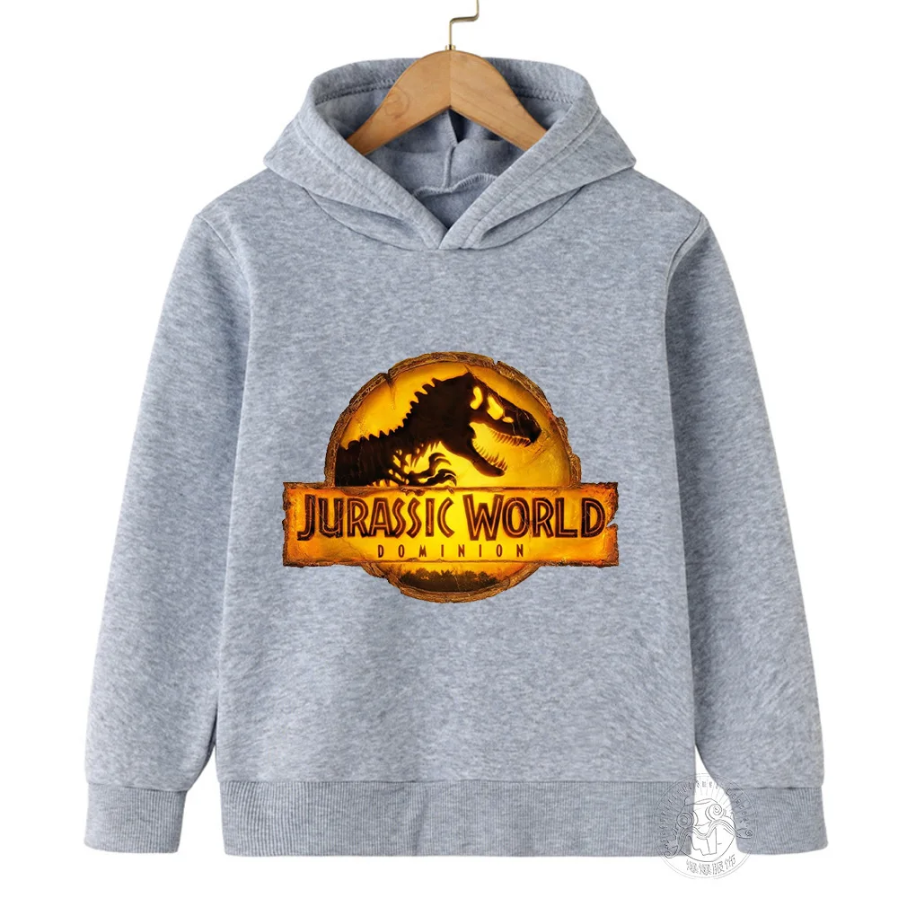 JURASSIC PARK Hoodies Kids Clothes Pullover Dinosaur Long Sleeve Hoody Children Hoody Sweatshirt Boys Girls Hoodie Streetwear