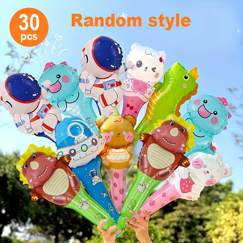 30 niedliche Cartoon-Handballons aus Aluminiumfolie, perfekt für Foto-Requisiten, Kindergeburtstagsfeiern, Feiertagsdekorationen, Weihnachten