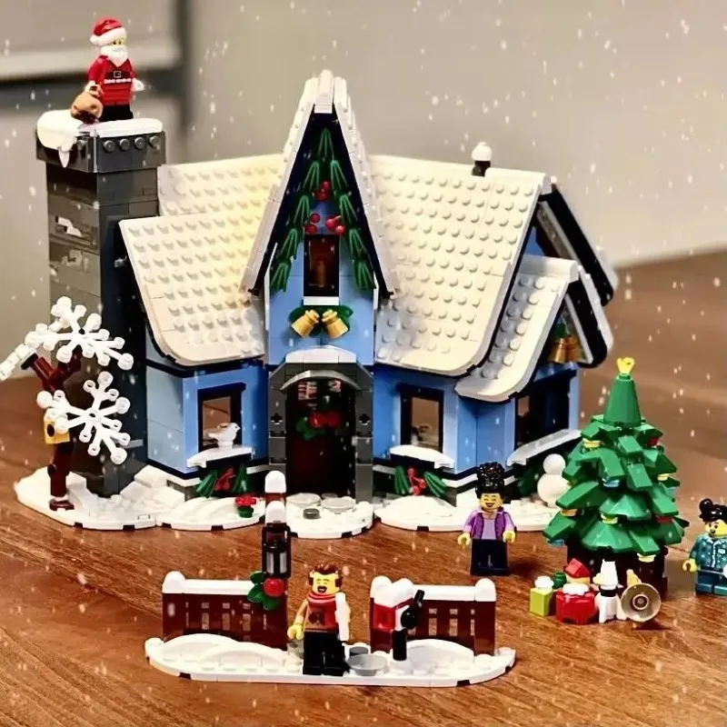 

Конструктор Creator 10293: Рождественский домик, Зимнее деревенце, Дом Санты, модель для сборки, подарки на день рождения и праздники