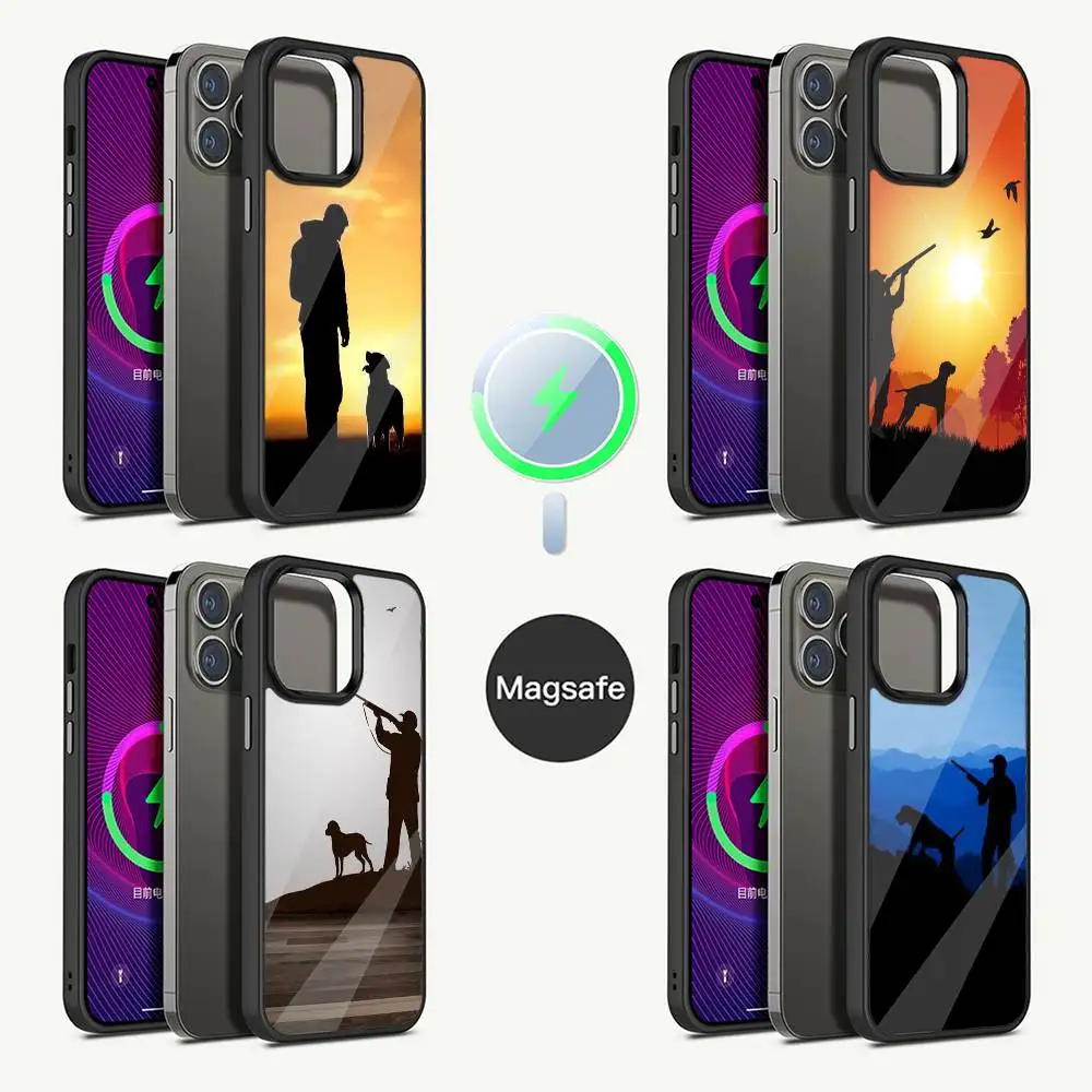 

Hunter Dog Hunting Phone Case For iPhone 16,15,14,13,12,11,Pro,Max,Plus,Mini,Magsafe,Magnetic Wireless Charging Case