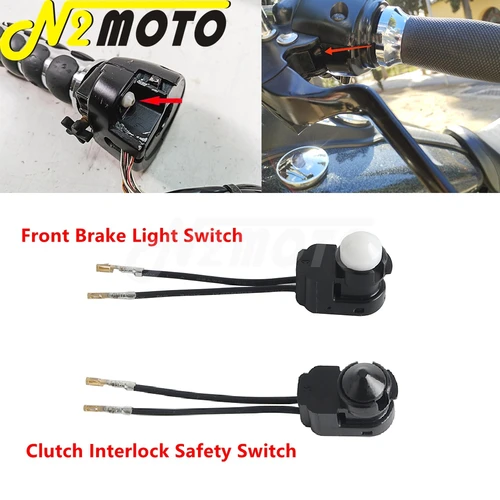 Interruptor de seguridad de bloqueo de embrague de motocicleta para Harley Softail Slim FLST estándar FXST Dyna FXD interruptor de luz de freno delantero de 12 y posteriores