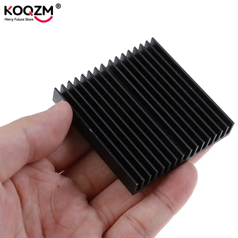 1Pcs 60*60*10Mm Hitam Aluminium Radiator Papan Utama Chip Heatsink