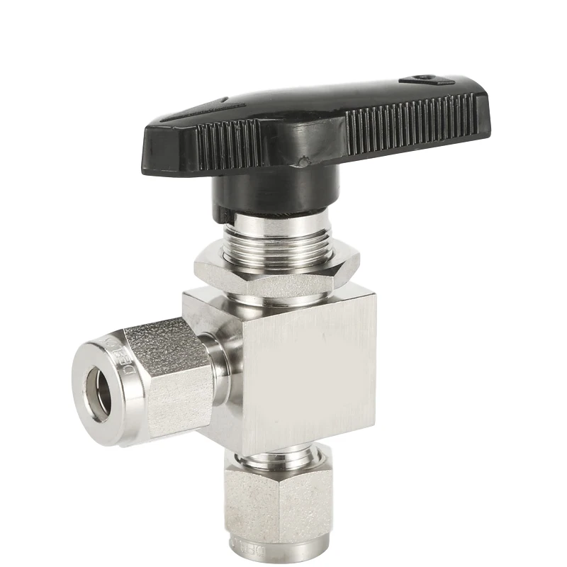 

304 Stainless Steel Hydraulic Ball Valve with Right-Angle Ferrules
