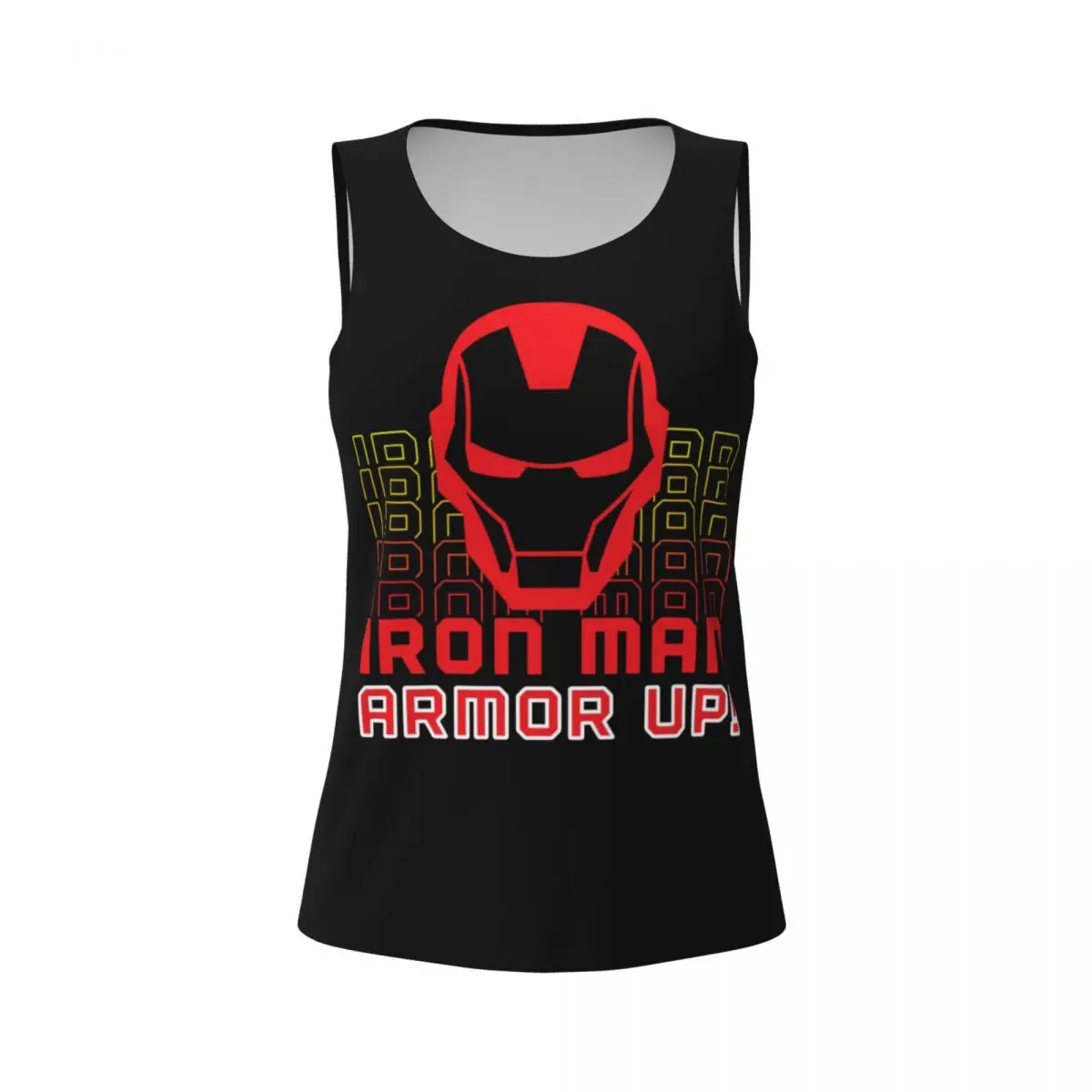 Custom Iron Man Armor Up Workout Tank Tops para as Mulheres, Quick Dry, Camisas Sem Mangas Yoga