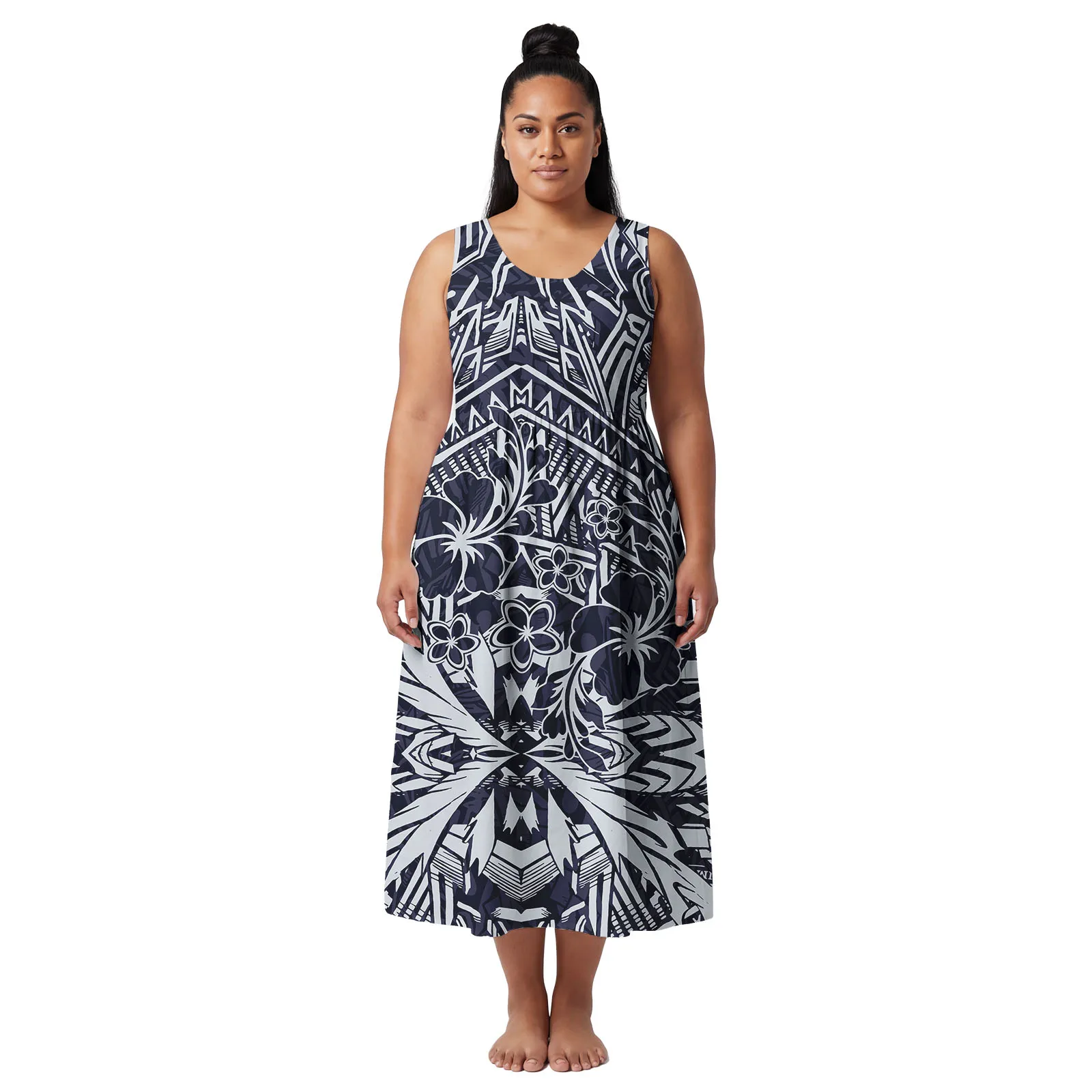 

2026 Spring Brand New Custom Lady Wear Samoan Casual Cozy Skirts Polynesian Women Prom Clothes Ladies Elegant Dress for Hawaiian