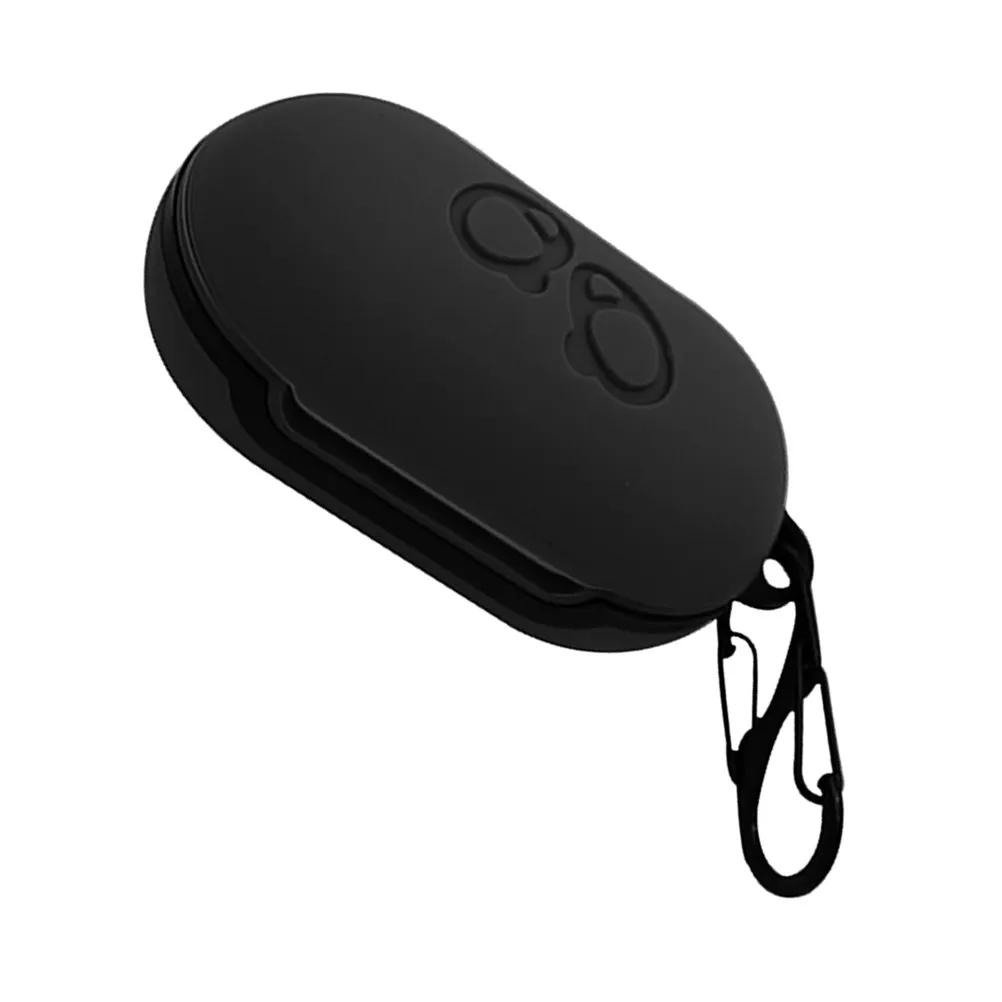 Silicone Wireless Earphone Case Protector Shockproof Dustproof Scratch Resistant for with Carabiner Portable Outdoor