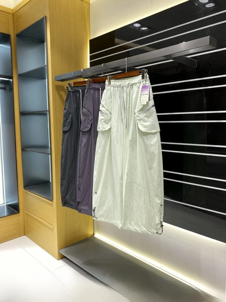 Lightweight Breathable Outdoor Casual Pants Men's Loose Fit Summer Sport Paratrooper Loose Trousers Fashionable Casual Pants