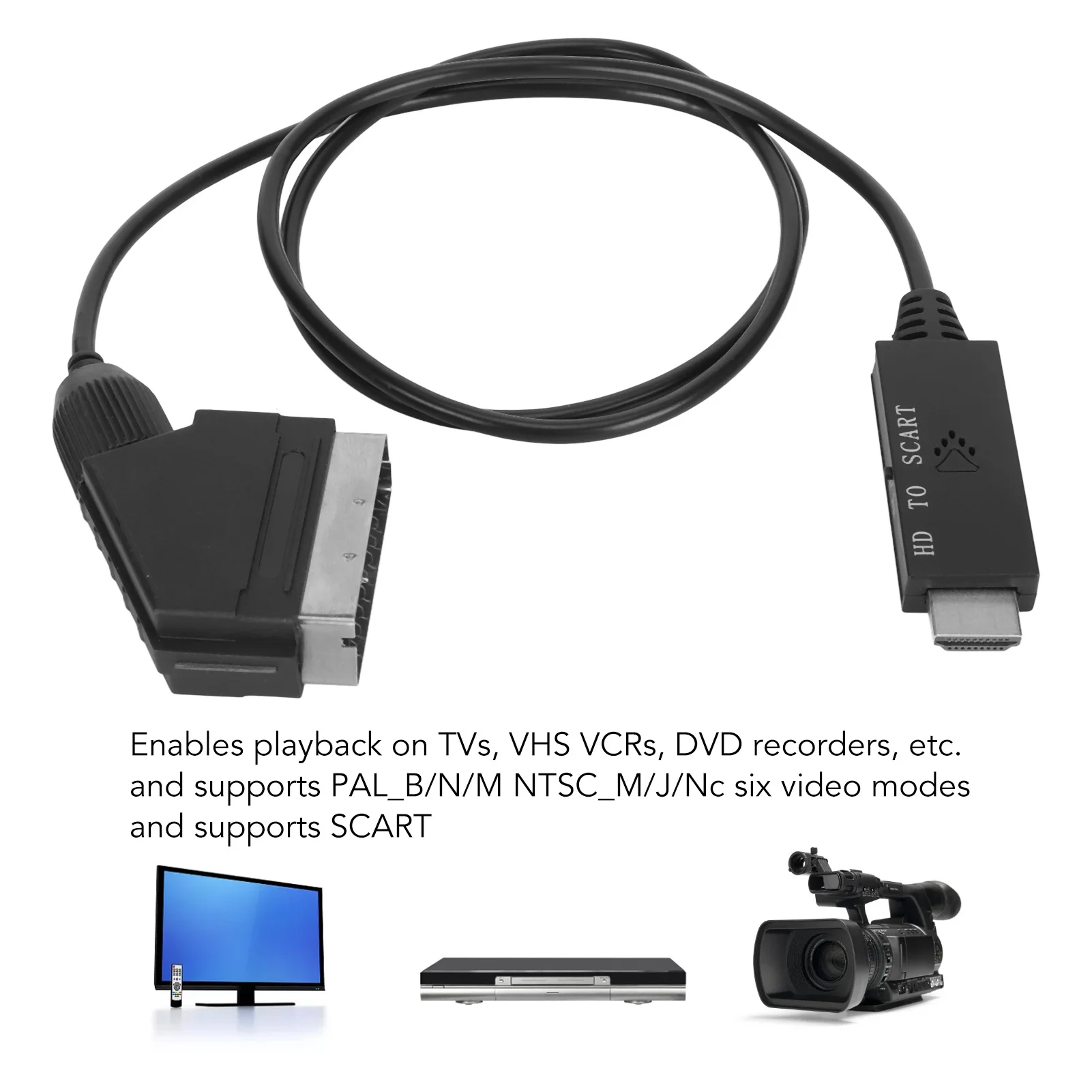 zk30 HD Multimedia Interface to Scart Cable Support PAL NTSC HD to Scart Converter Adapter Cable for TV VHS VCR DVD