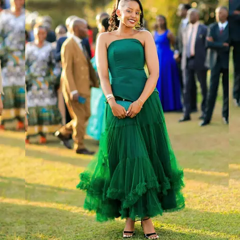 Nigeria Bridesmaid Dress with Embroidery