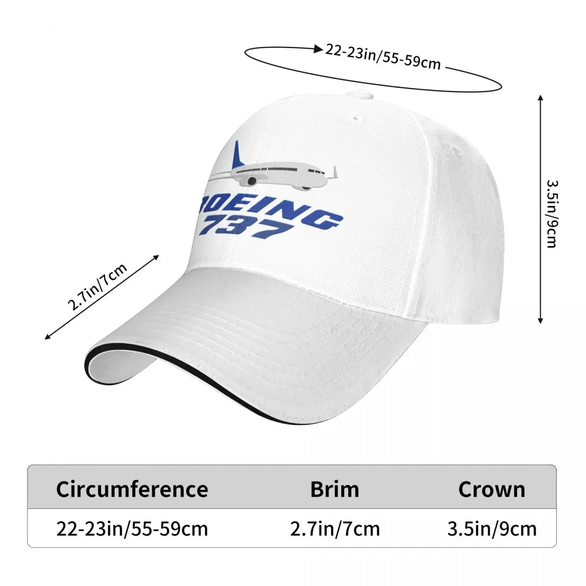 Boeing 737 Airplane Baseball Cap Merch Casual Casquette Men Women Outdoor Summer