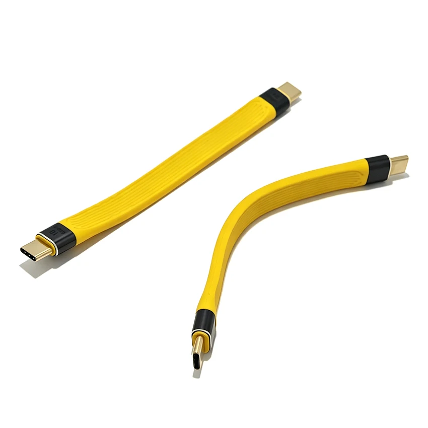 USB Data Cable with PD Fast Charging, Type-C Mobile Phone Data Cable For Laptop Hard Drive USB Flex Cable 65W 10Gbps 12cm