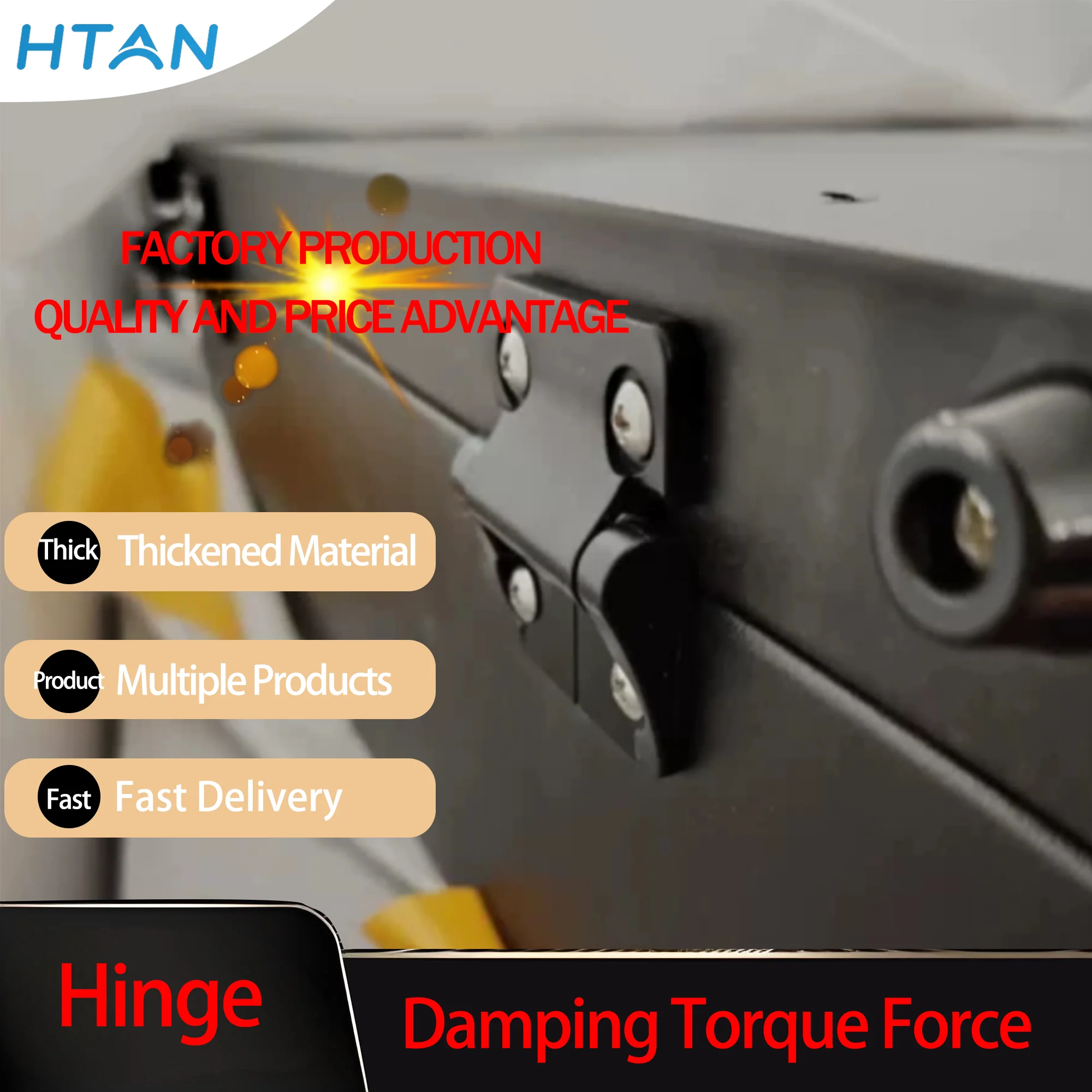 (2 pieces)Zinc Alloy Torsion Hinges for Industrial Electrical Machinery Furniture Cabinet Box - Positioning Door Hinges