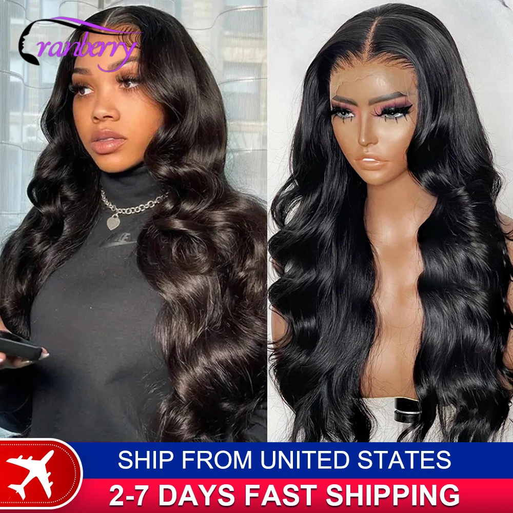 Human Hair Lace Wigs Remy Brazilian Transparent Body Wave 13x4 Lace Frontal Wig 180% Density Cranberry Hair 13x4 Lace Front Wig