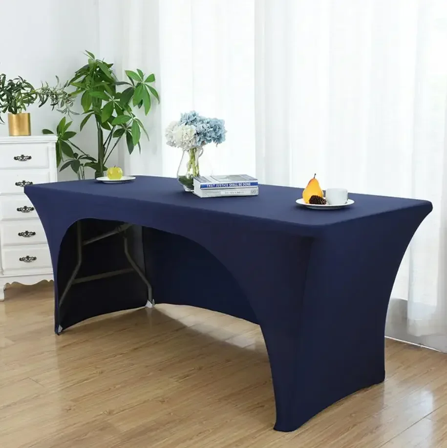 Wedding Spandex Table Cover Cloth Rectangular One Side Open Guest Party Nice Design Luxury Durable Use