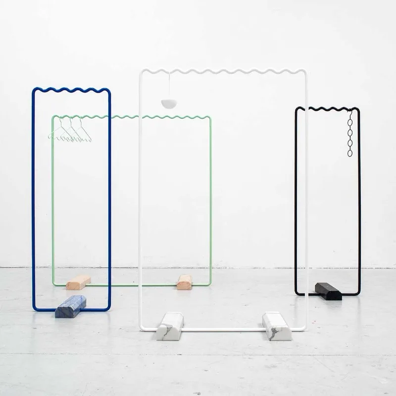 

Unique Commercial Clothes Rack Metal Aesthetic Italian Nordic Clothing Racks Living Room Designer Porte Manteaux Room Furniture